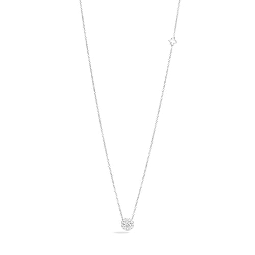 Recarlo Anniversary Anhänger mit Halskette - P01SC018/024 (024) aus Weißgold mit Diamant