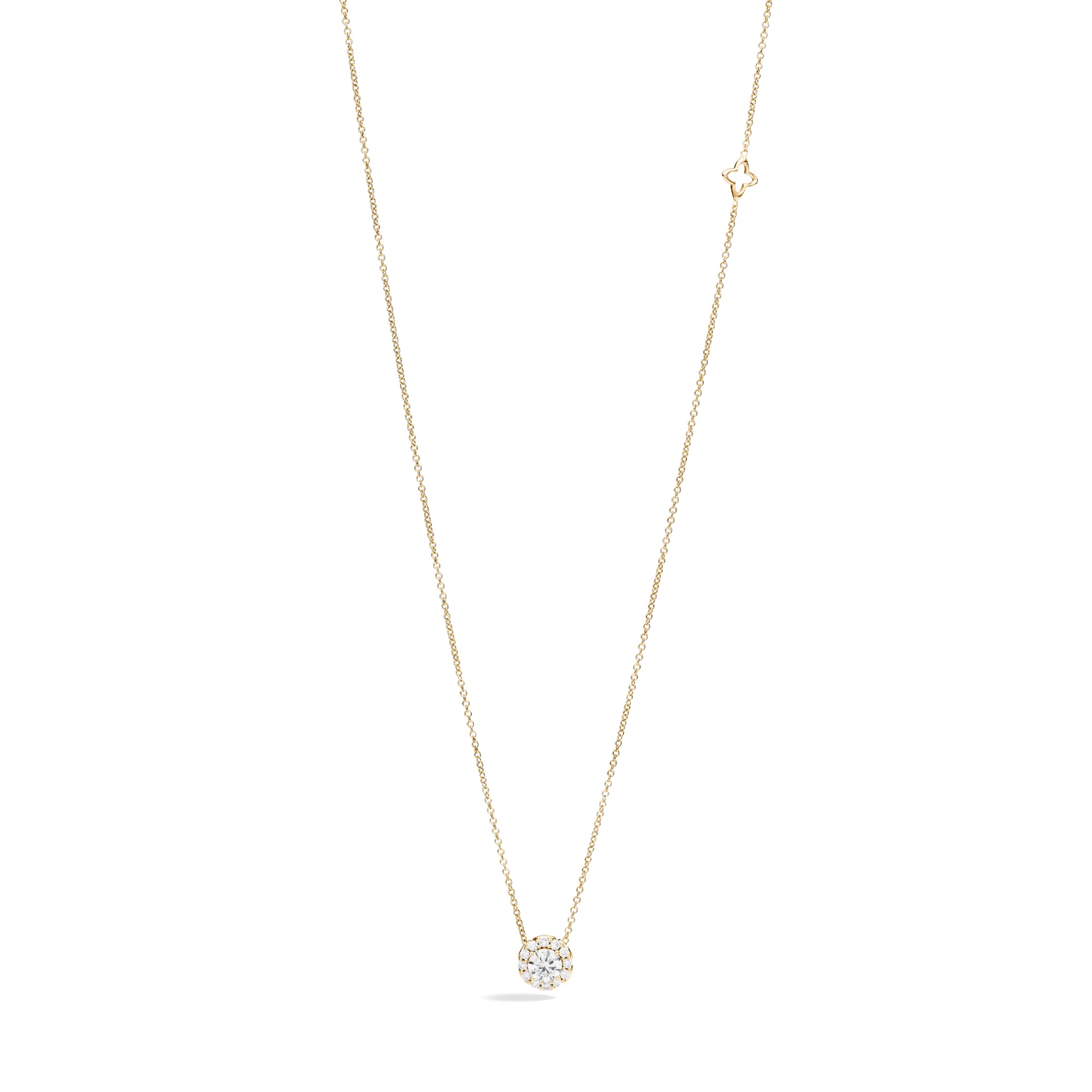 Recarlo Anniversary Anhänger mit Halskette - P01SC018/G040 (G040) aus Gelbgold mit Diamant