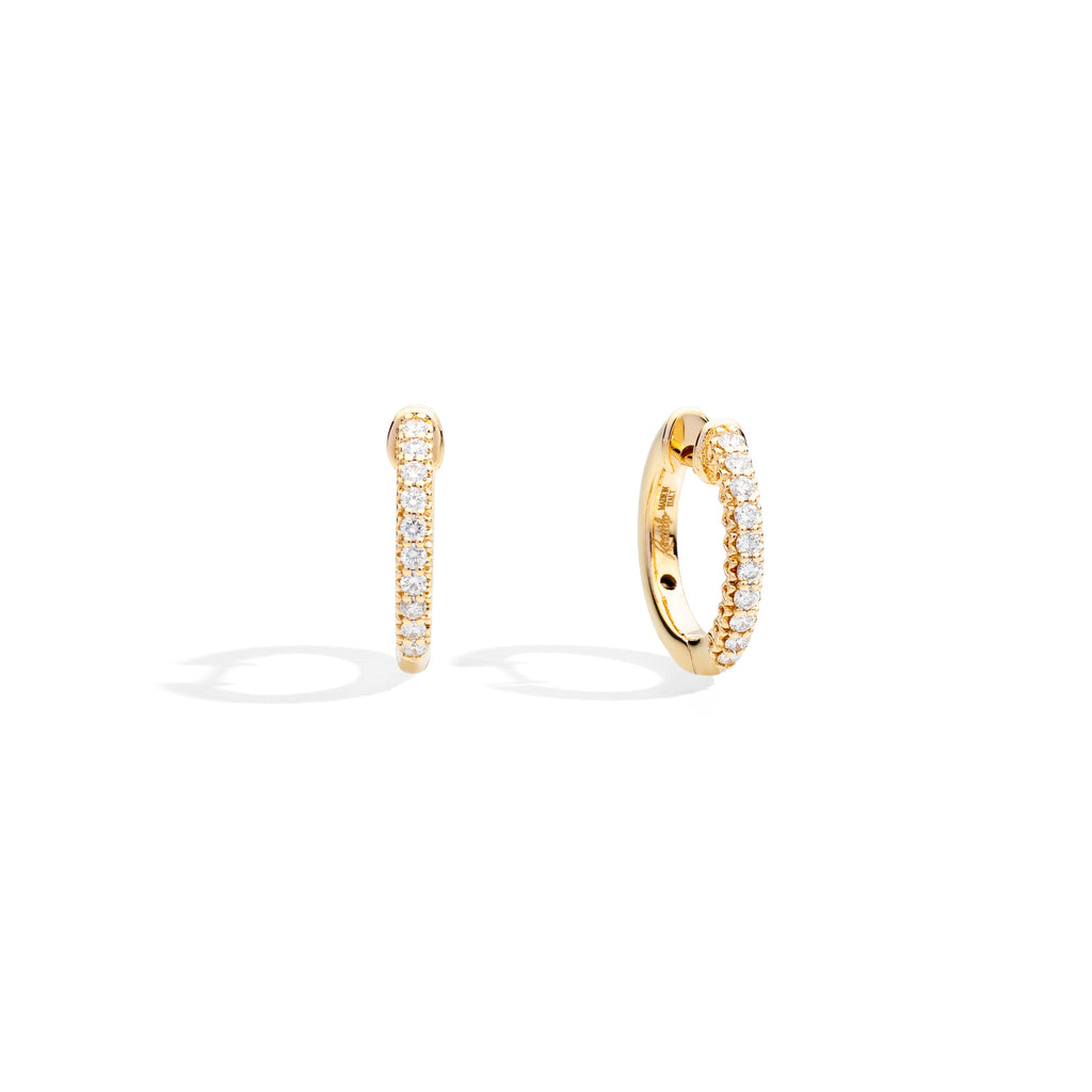 Recarlo Anniversary Creolen - E01CE016/G021 (G021) aus Gelbgold mit Diamant
