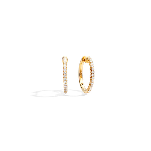 Recarlo Anniversary Creolen - E01CE016/G032 (G032) aus Gelbgold mit Diamant