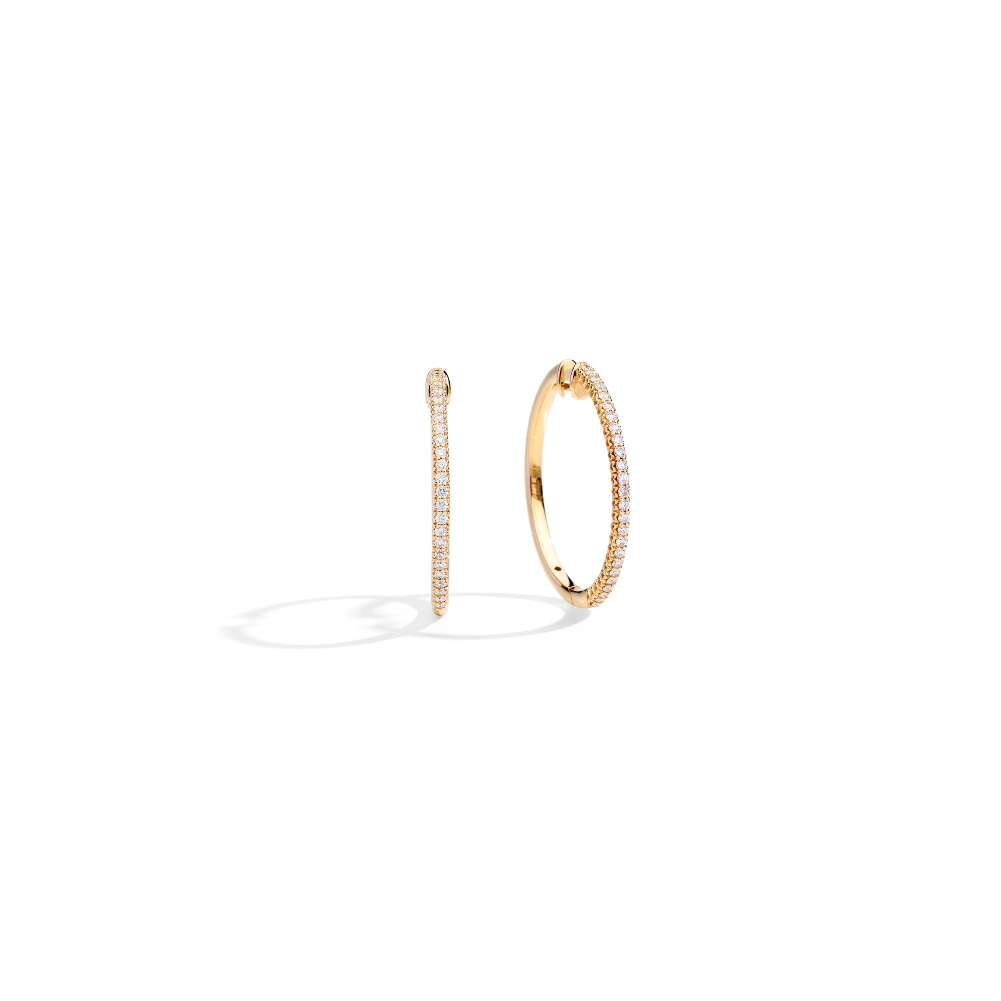 Recarlo Anniversary Creolen - E01CE016/G043 (G043) aus Gelbgold mit Diamant