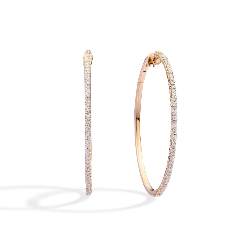 Recarlo Anniversary Creolen - E01CE016/G095 (G095) aus Gelbgold mit Diamant