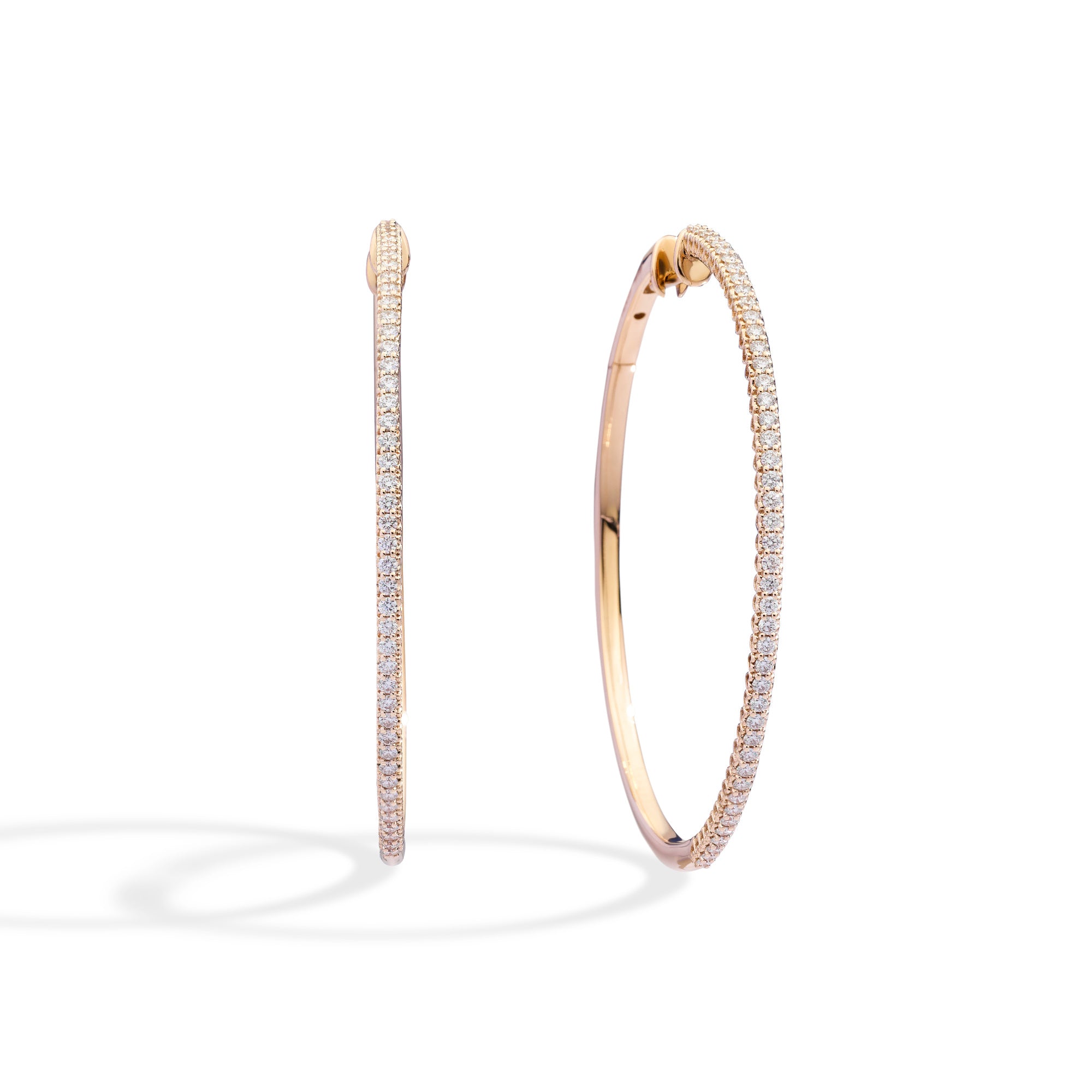 Recarlo Anniversary Creolen - E01CE016/G095 (G095) aus Gelbgold mit Diamant