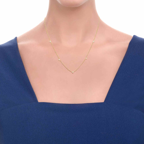 Recarlo Anniversary Glam Collier - P84FA005/035 (035) aus Gelbgold mit Diamant