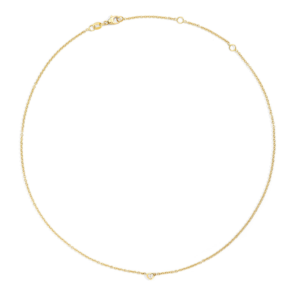Recarlo Anniversary Glam Halskette - P84FA003/008 (008) aus Gelbgold mit Diamant