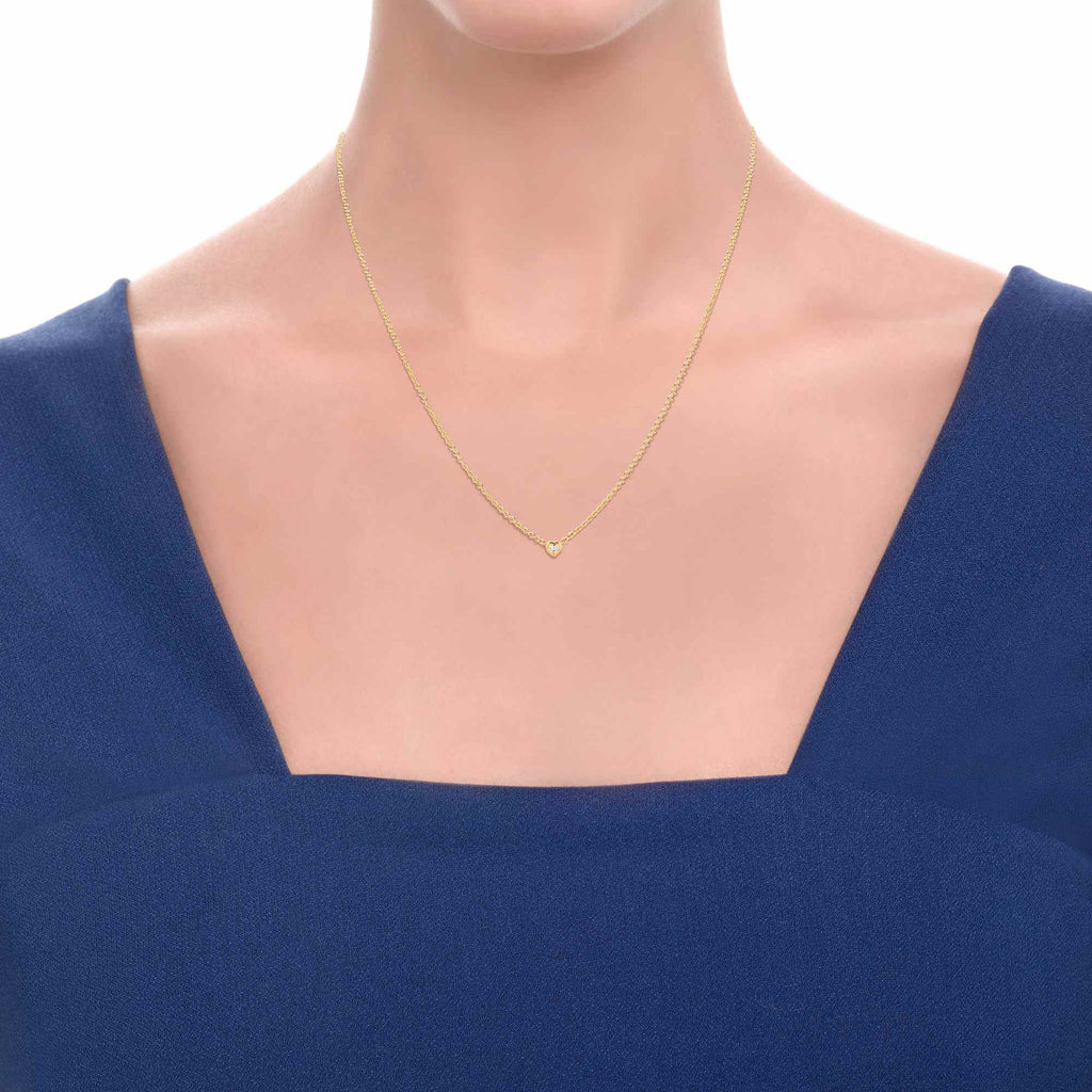 Recarlo Anniversary Glam Halskette - P84FA003/008 (008) aus Gelbgold mit Diamant