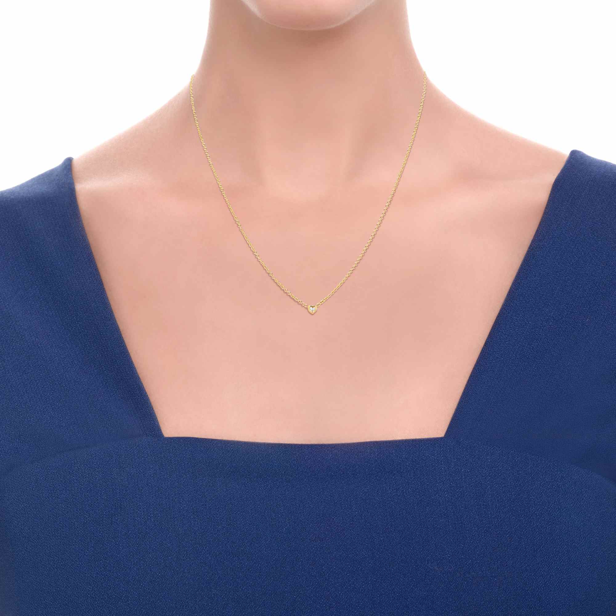 Recarlo Anniversary Glam Halskette - P84FA003/008 (008) aus Gelbgold mit Diamant