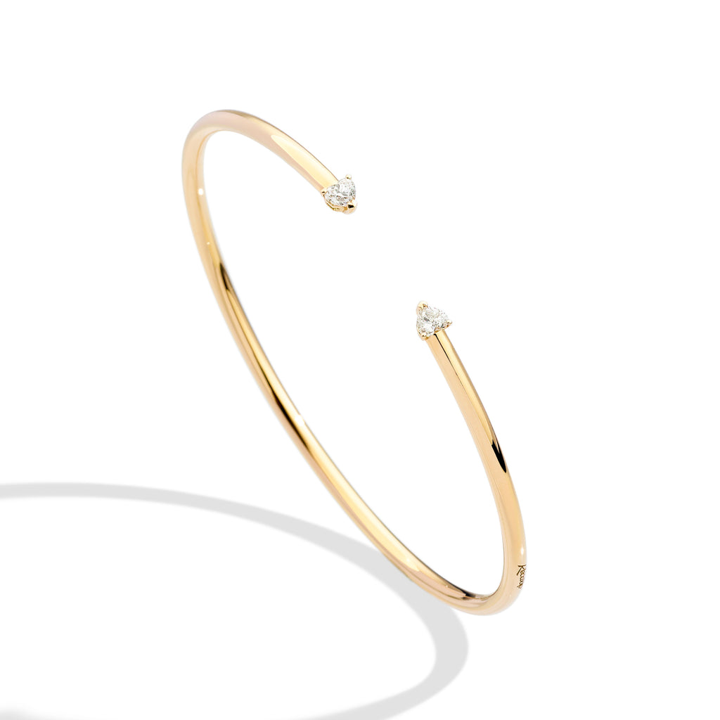 Recarlo Anniversary Love Armreif - B86RI010/G029 (G029) aus Gelbgold mit Diamant
