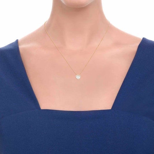 Anniversary Love Halskette, Gelbgold • Diamant von Recarlo (P67SC022/G039)