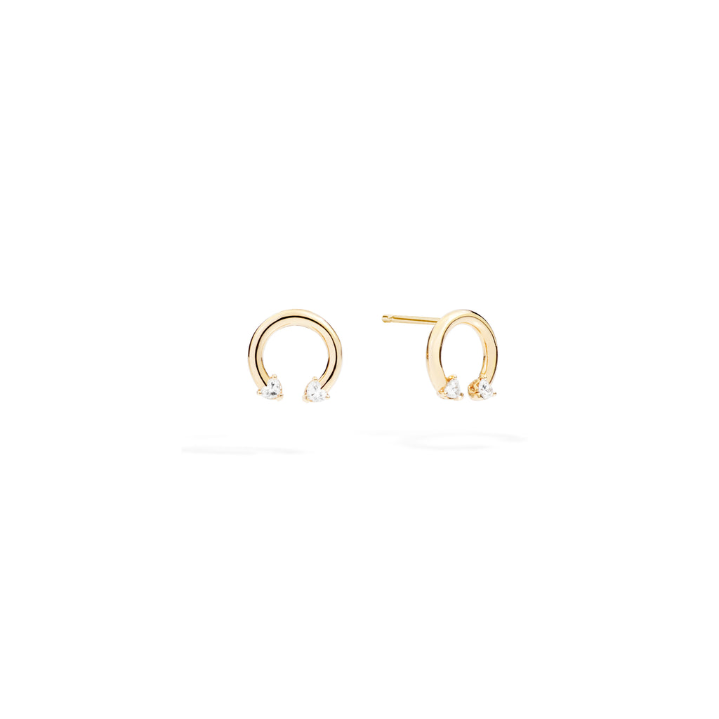 Recarlo Anniversary Love Ohrstecker - E86FA010/G024 (G024) aus Gelbgold mit Diamant