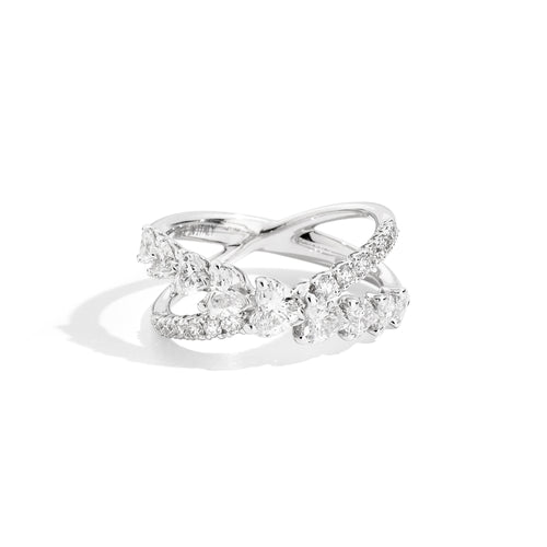 Recarlo Anniversary Love Ring - R67FA001/160 (160) aus Weißgold mit Diamant