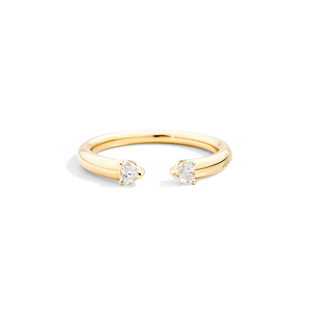Recarlo Anniversary More Open Ring - R86FN010/G020 (G020) aus Gelbgold mit Diamant