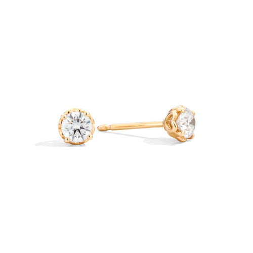 Recarlo Anniversary Ohrstecker - E01PX001/G027 (G027) aus Gelbgold mit Diamant