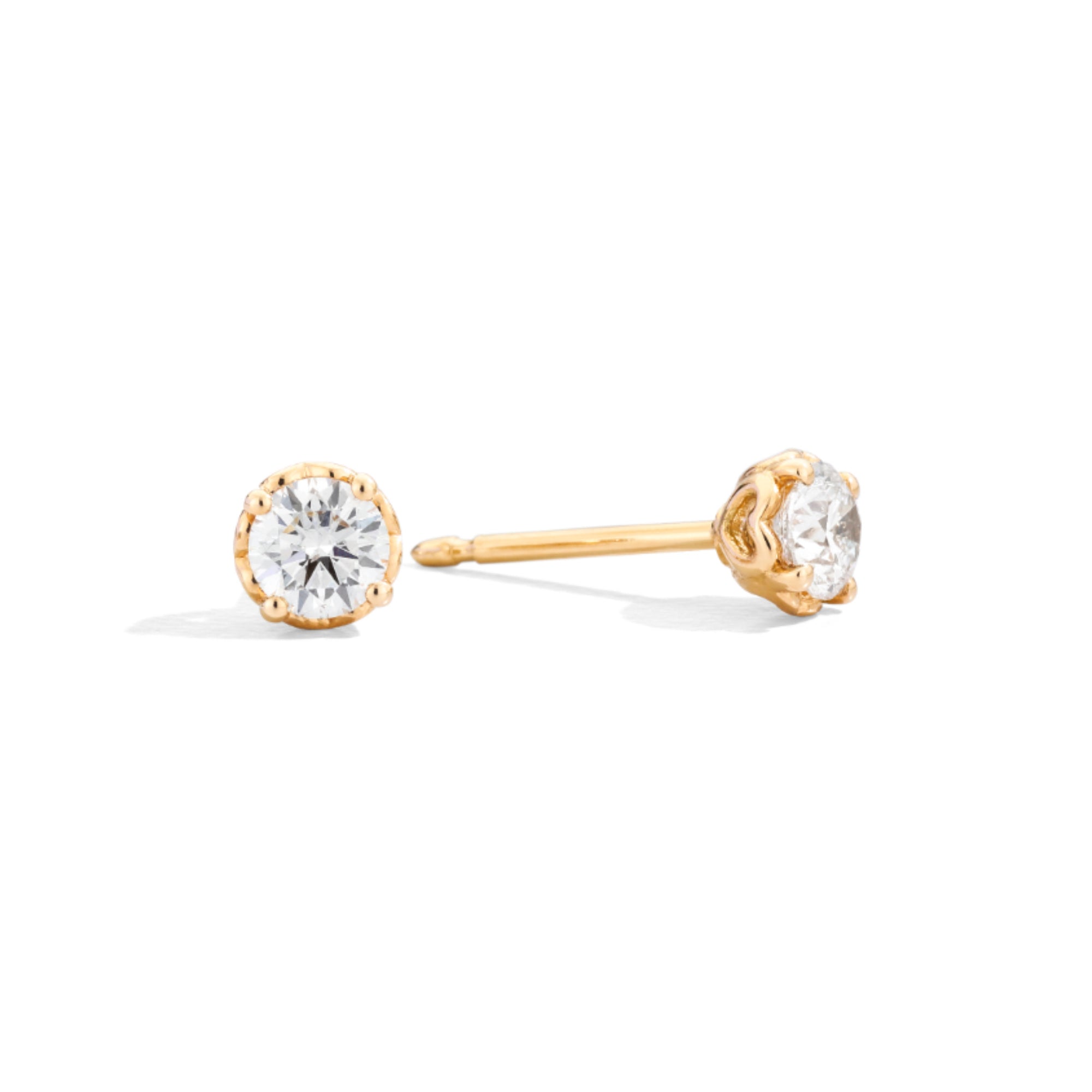 Recarlo Anniversary Ohrstecker - E01PX001/G051 (G051) aus Gelbgold mit Diamant