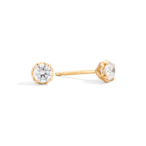 Recarlo Anniversary Ohrstecker - E01PX001/G051 (G051) aus Gelbgold mit Diamant