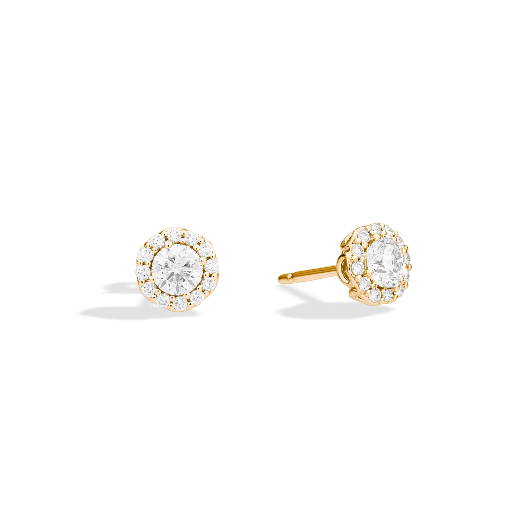 Recarlo Anniversary Ohrstecker - E01SC018/G041 (G041) aus Gelbgold mit Diamant