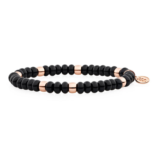 Reflex Armband, Roségold • Onyx von Bron (8AR3985MIX05)