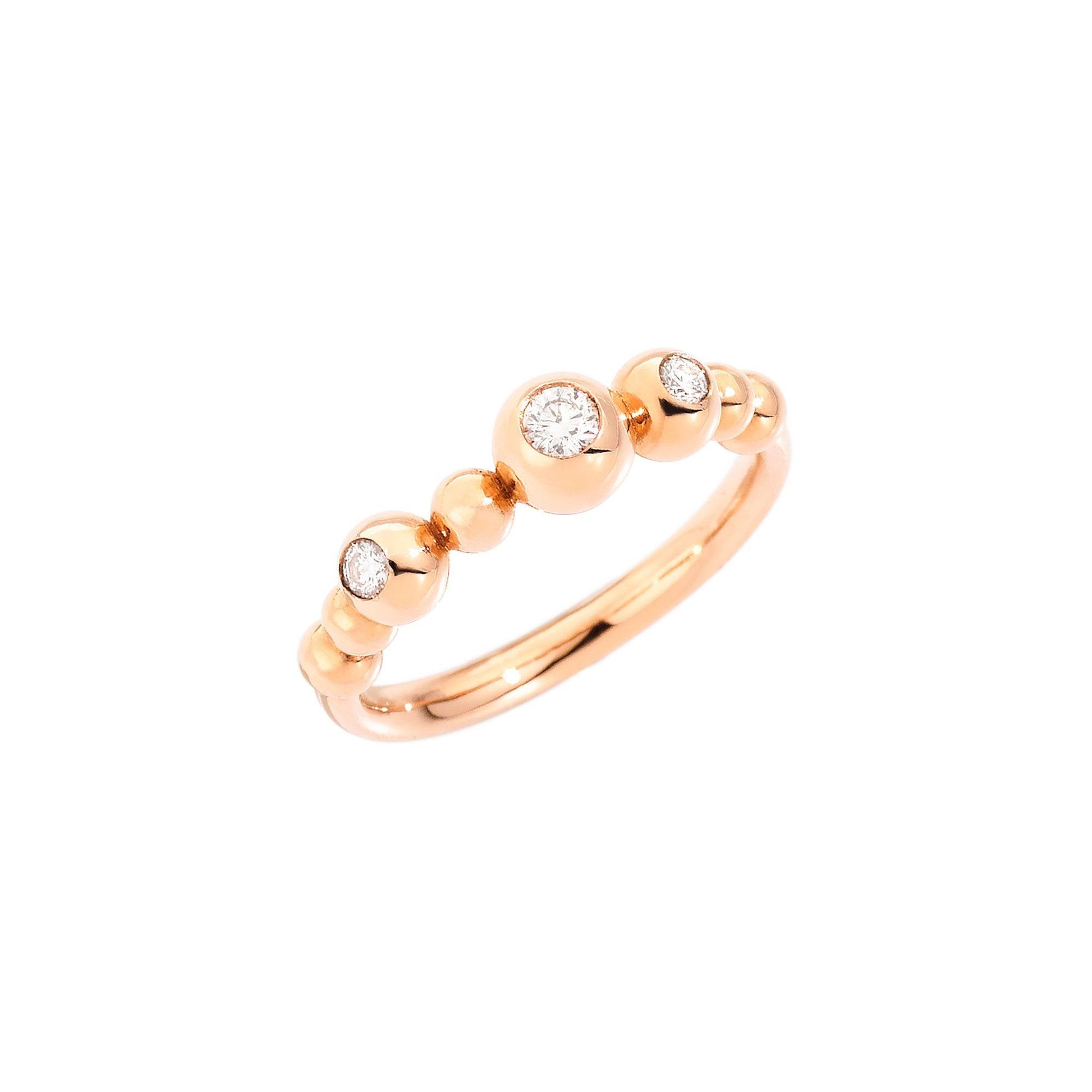 Ring Bollicine „Precious“, Roségold • Diamant von DoDo (DAC1002-BOLLI-DB09R)
