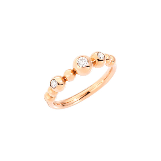 Ring Bollicine „Precious“, Roségold • Diamant von DoDo (DAC1002-BOLLI-DB09R)