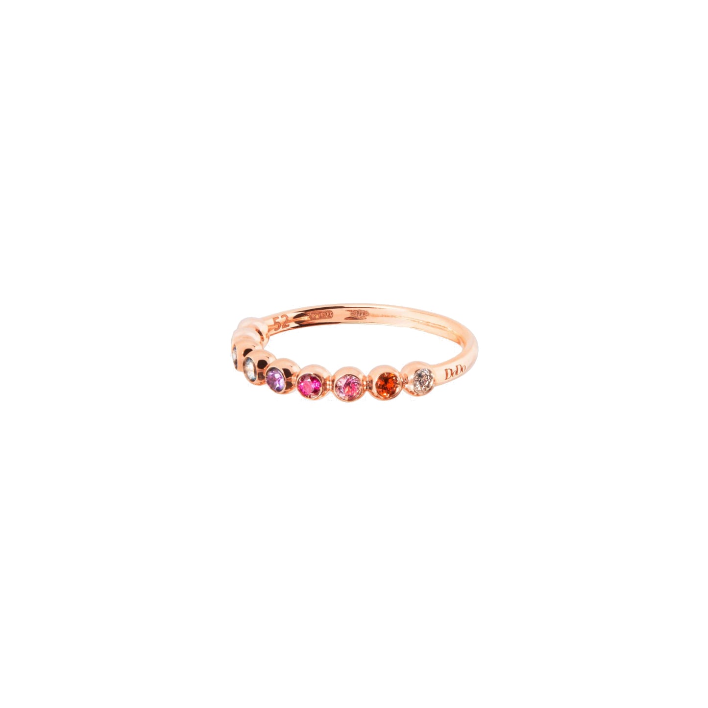 Ring Bollicine, Bicolor-Gold • Amethyst • Diamant • Rubin • Saphir • Tsavorit von DoDo (DAC3005-BOLLI-VA09R)