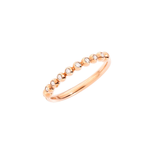 Ring Bollicine „Precious“, Roségold • Diamant von DoDo (DAC1001-BOLLI-DB09R)