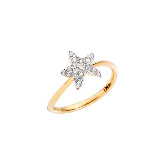 Ring Mini-Stellina „Precious“, Gelbgold • Diamant von DoDo (DAC0011-STARS-DB0OG)