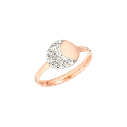 Ring Moon & Sun - Mond, Roségold • Diamant von DoDo (DAC2006-MOSUN-DB09R)