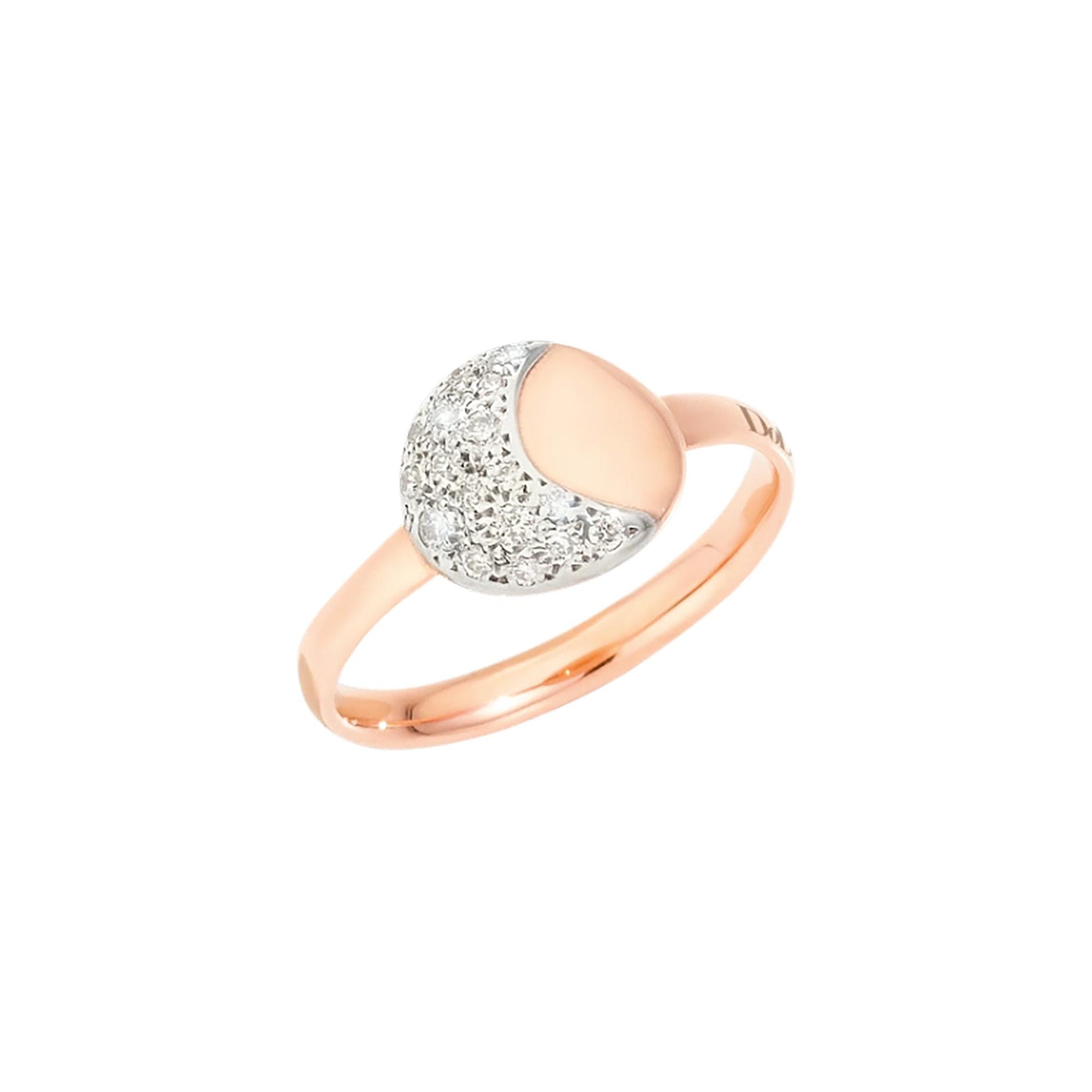 Ring Moon & Sun - Mond, Roségold • Diamant von DoDo (DAC2006-MOSUN-DB09R)