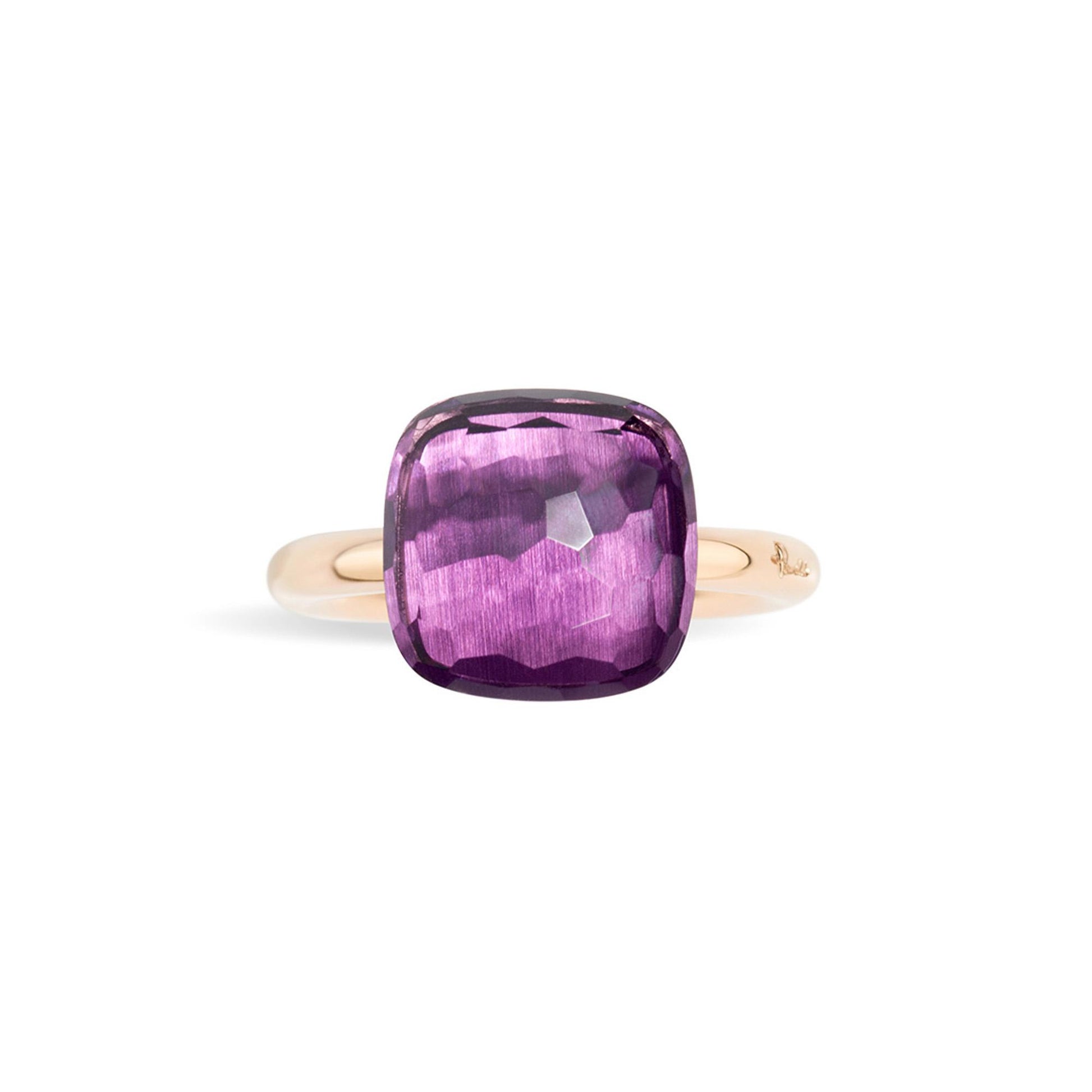 Ring Nudo, Bicolor-Gold • Amethyst von Pomellato (PAB2010O6000000OI)