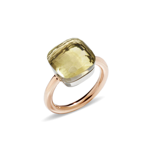 Ring Nudo, Bicolor-Gold • Zitronenquarz von Pomellato (PAB2010O6000000QL)