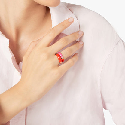 Ring Rondelle, Silber • Emaille von DoDo (DAC3009-RONDE-RORAG)