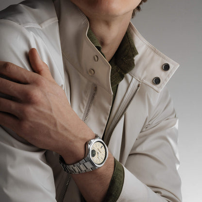 Ripples Dune Date, Edelstahl • Rubin von Speake-Marin (604018120)