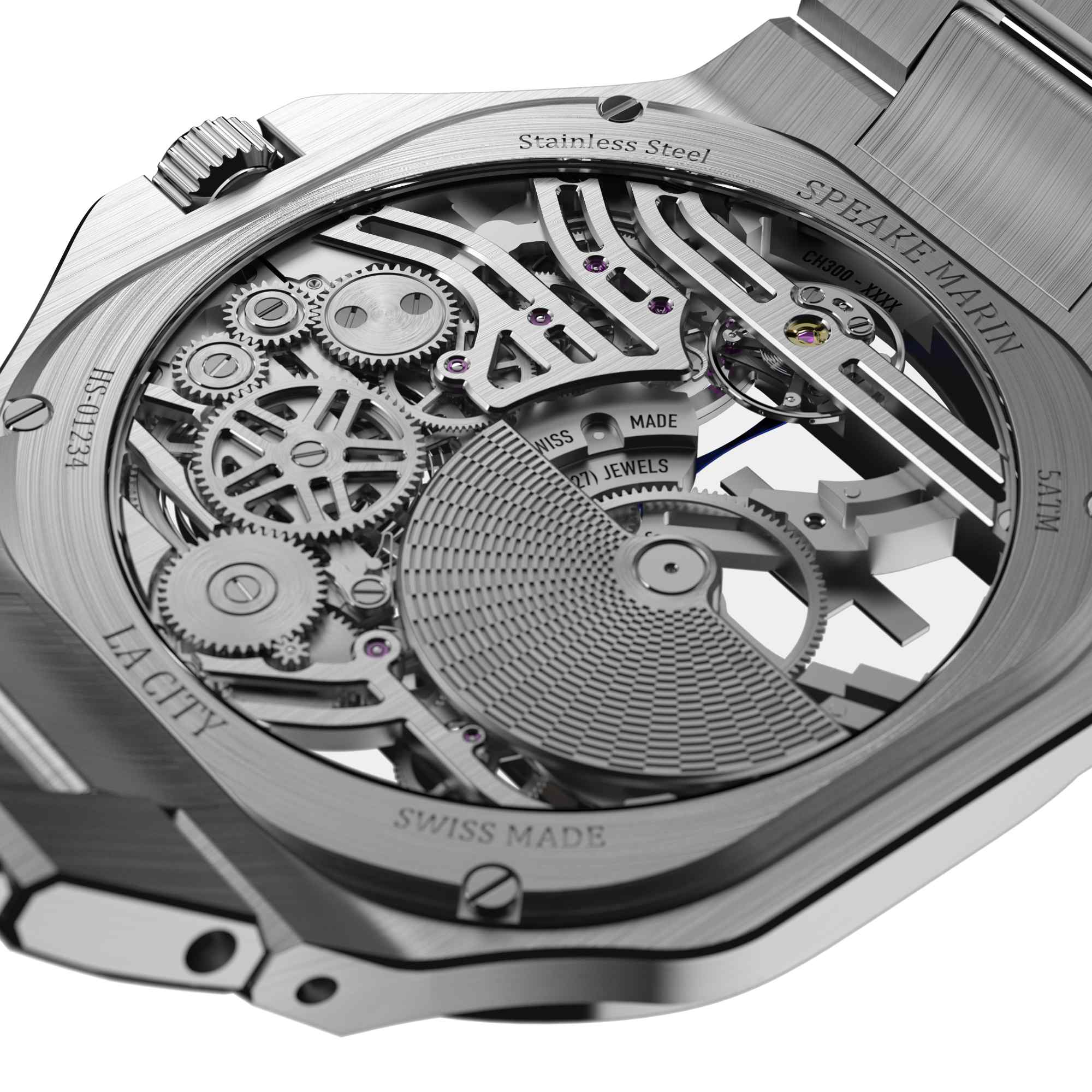 Ripples Skeleton, Edelstahl von Speake-Marin (604020150)