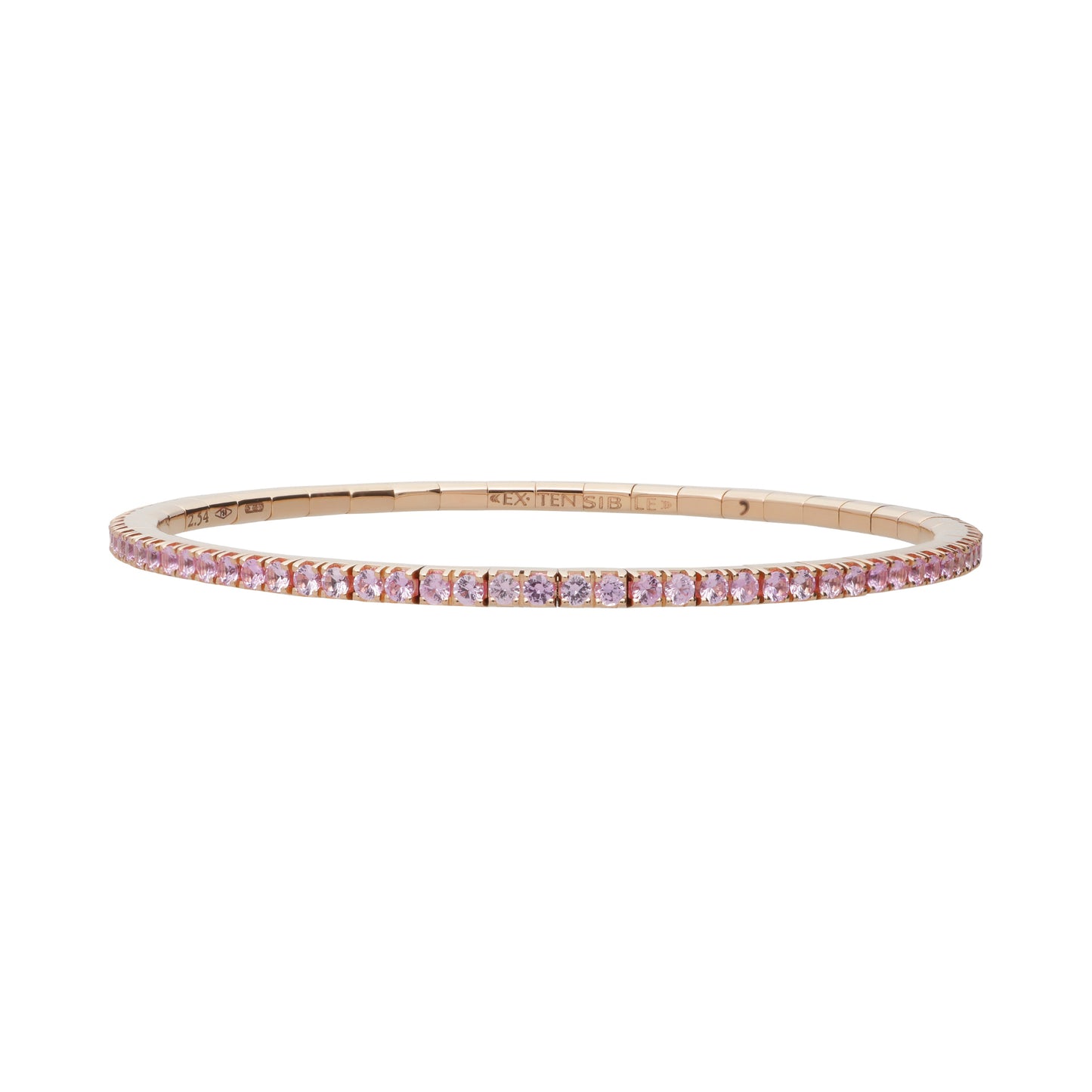 Tennisarmband, Roségold • Saphir von Roberto Demeglio (BTE65ZR)