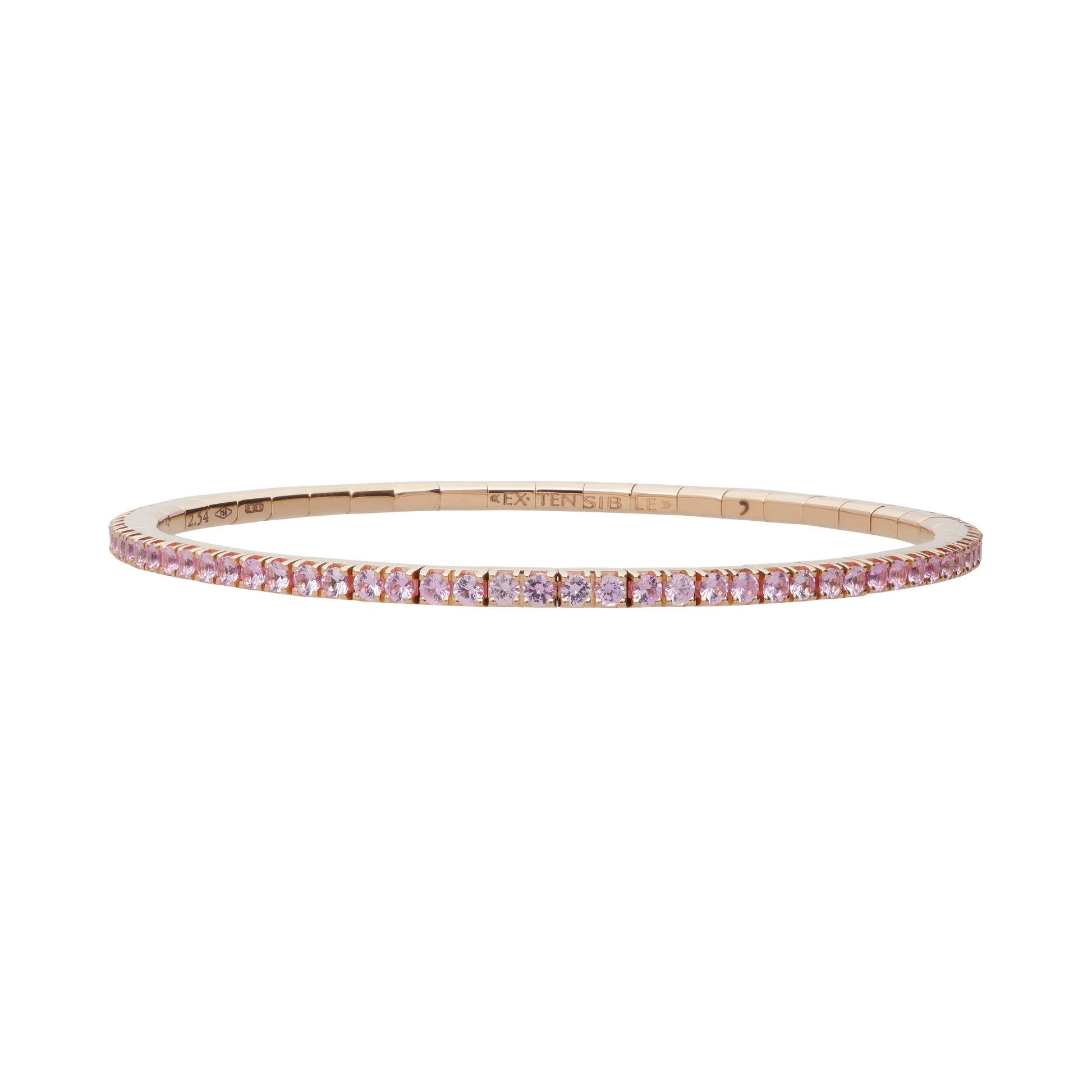 Tennisarmband, Roségold • Saphir von Roberto Demeglio (BTE65ZR)