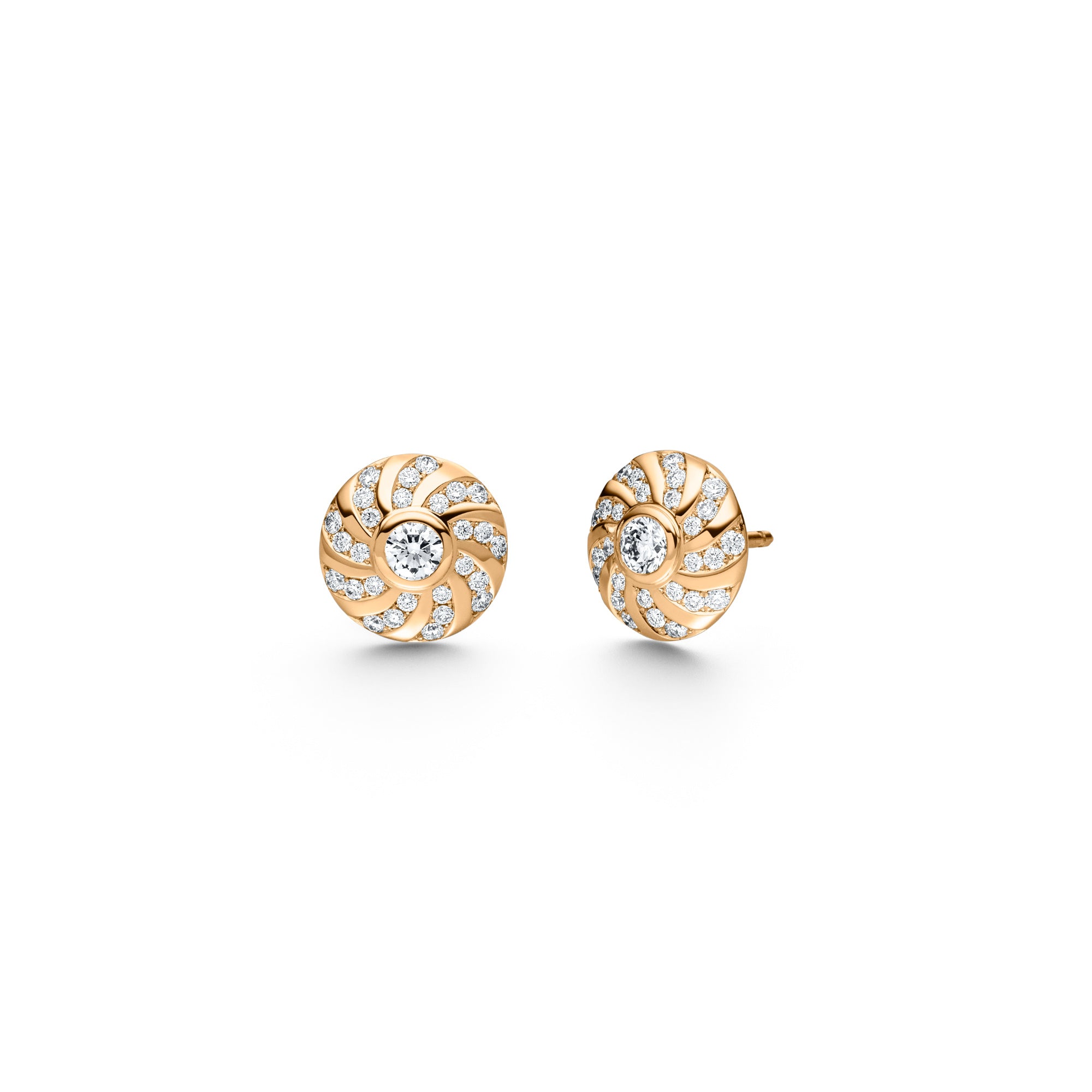 Schaffrath 360 – THREE SIXTY Ohrstecker - 117_M0007_050_GW (GW) aus Gelbgold mit Diamant