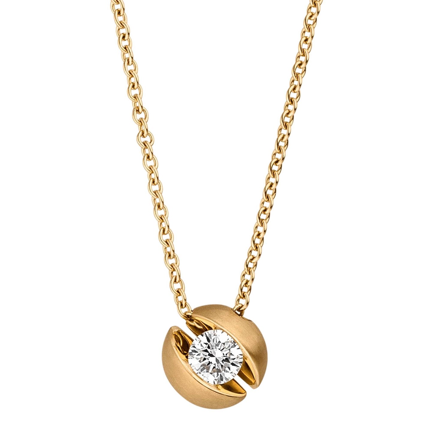 CALLA Collier, Gelbgold • Diamant von Schaffrath (114_CALL2_10_GW)