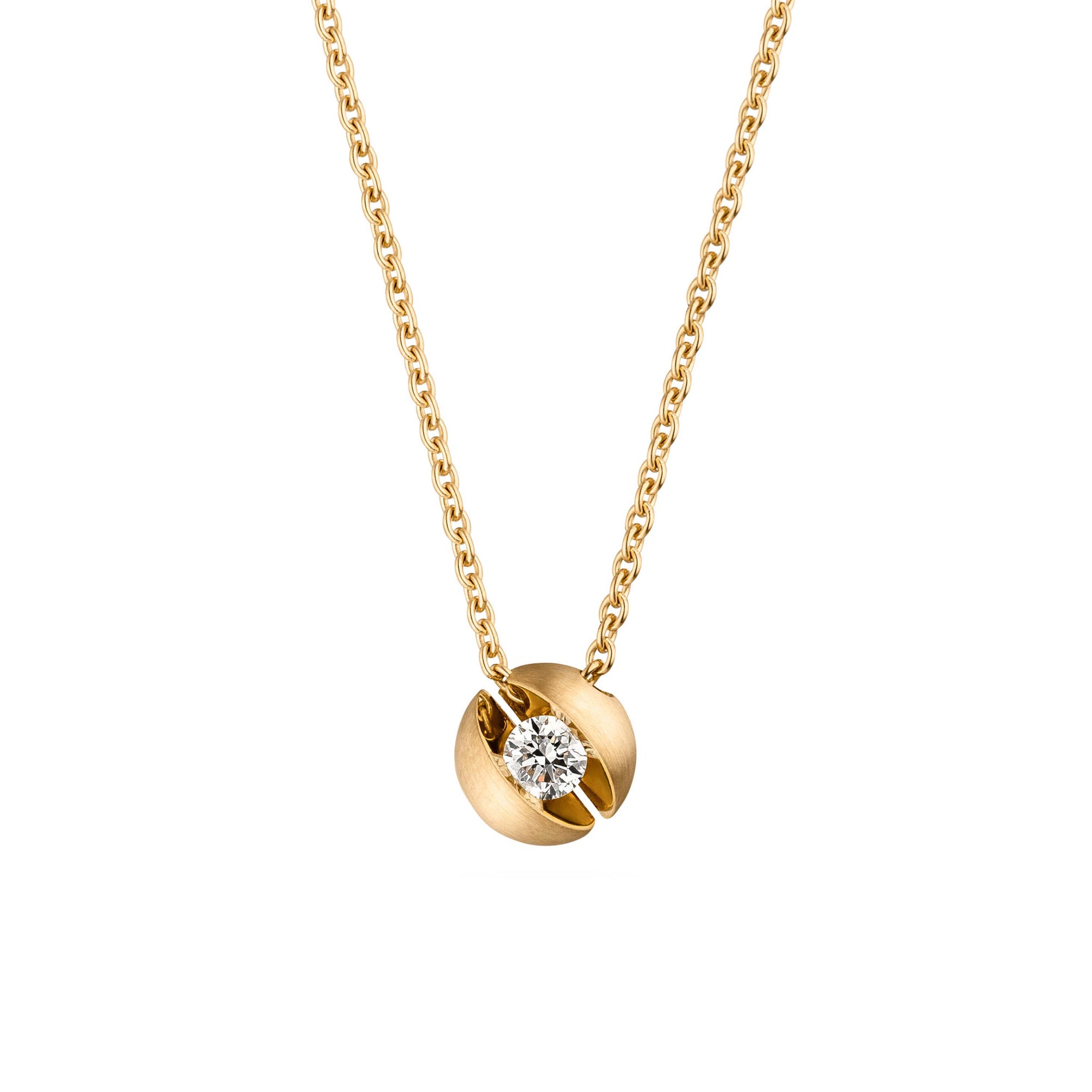 Schaffrath CALLA Collier - 114_CALL2_18_GW (GW) aus Gelbgold mit Diamant
