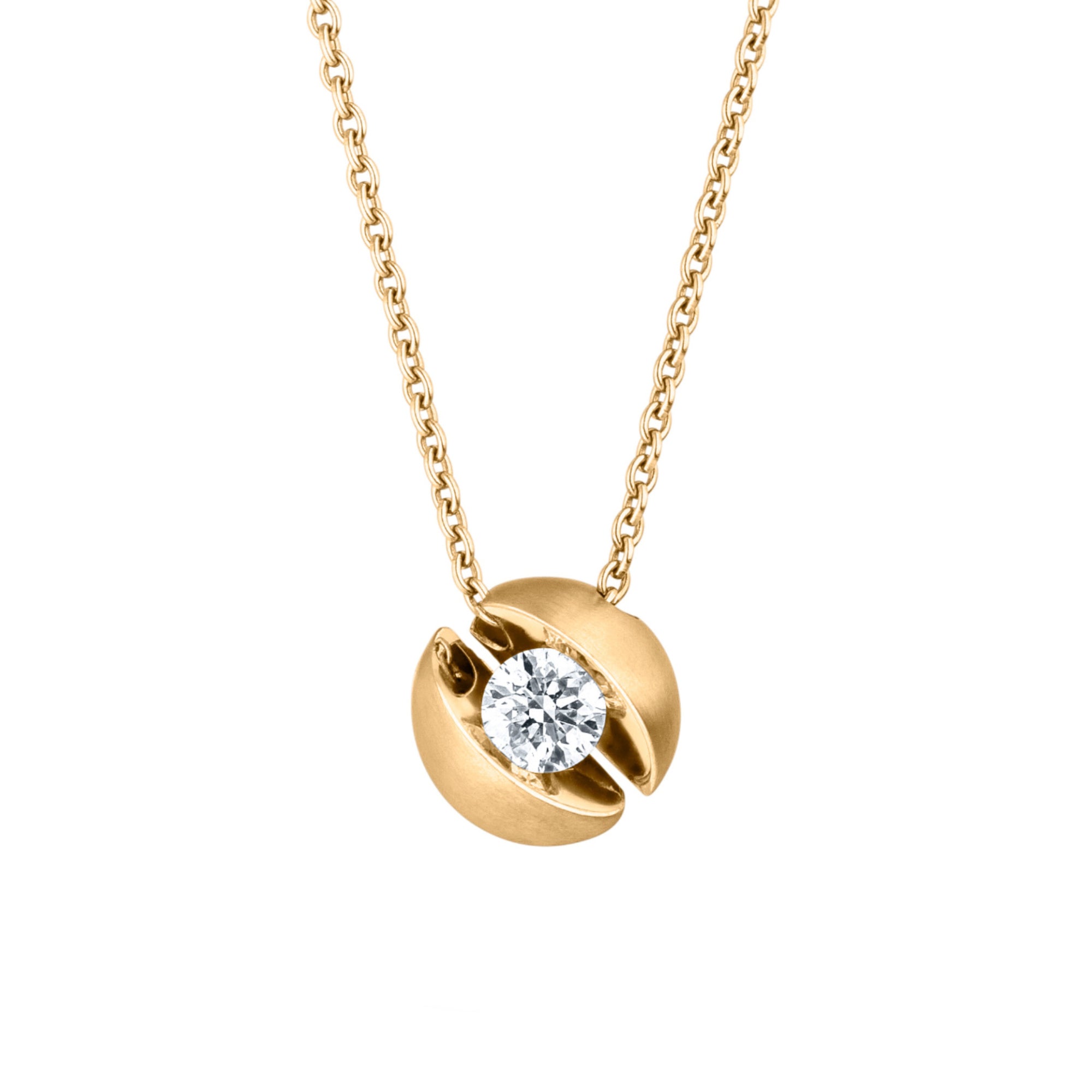 Schaffrath CALLA Collier - 114_CALL2_40_GW (GW) aus Gelbgold mit Diamant