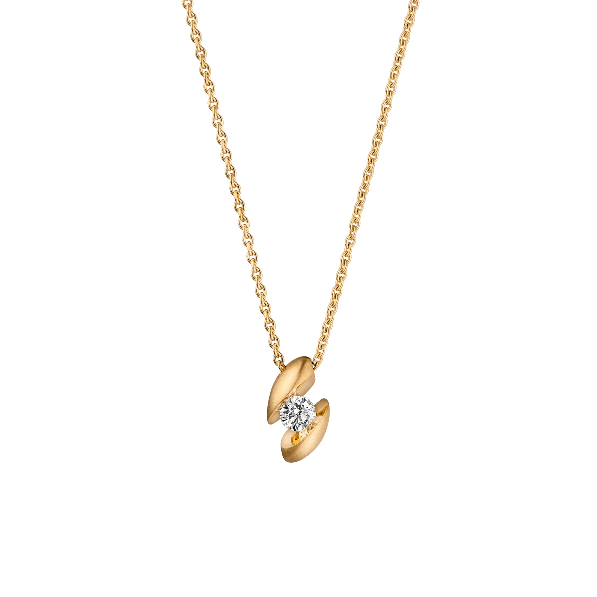 Schaffrath CALLA Collier - 114_CALLA_10_GW (GW) aus Gelbgold mit Diamant