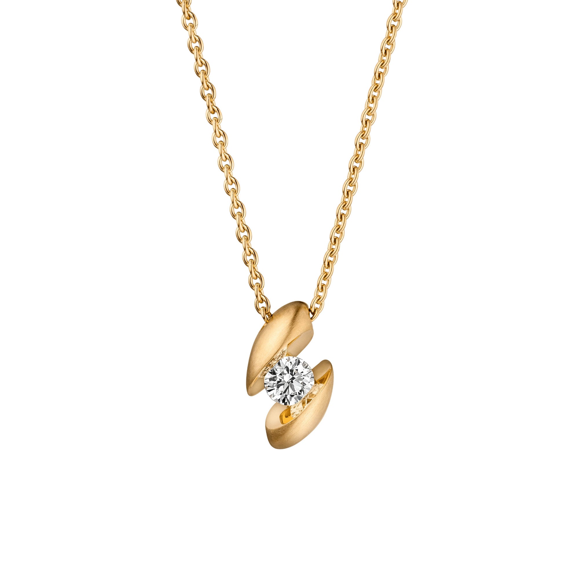 Schaffrath CALLA Collier - 114_CALLA_25_GW (GW) aus Gelbgold mit Diamant