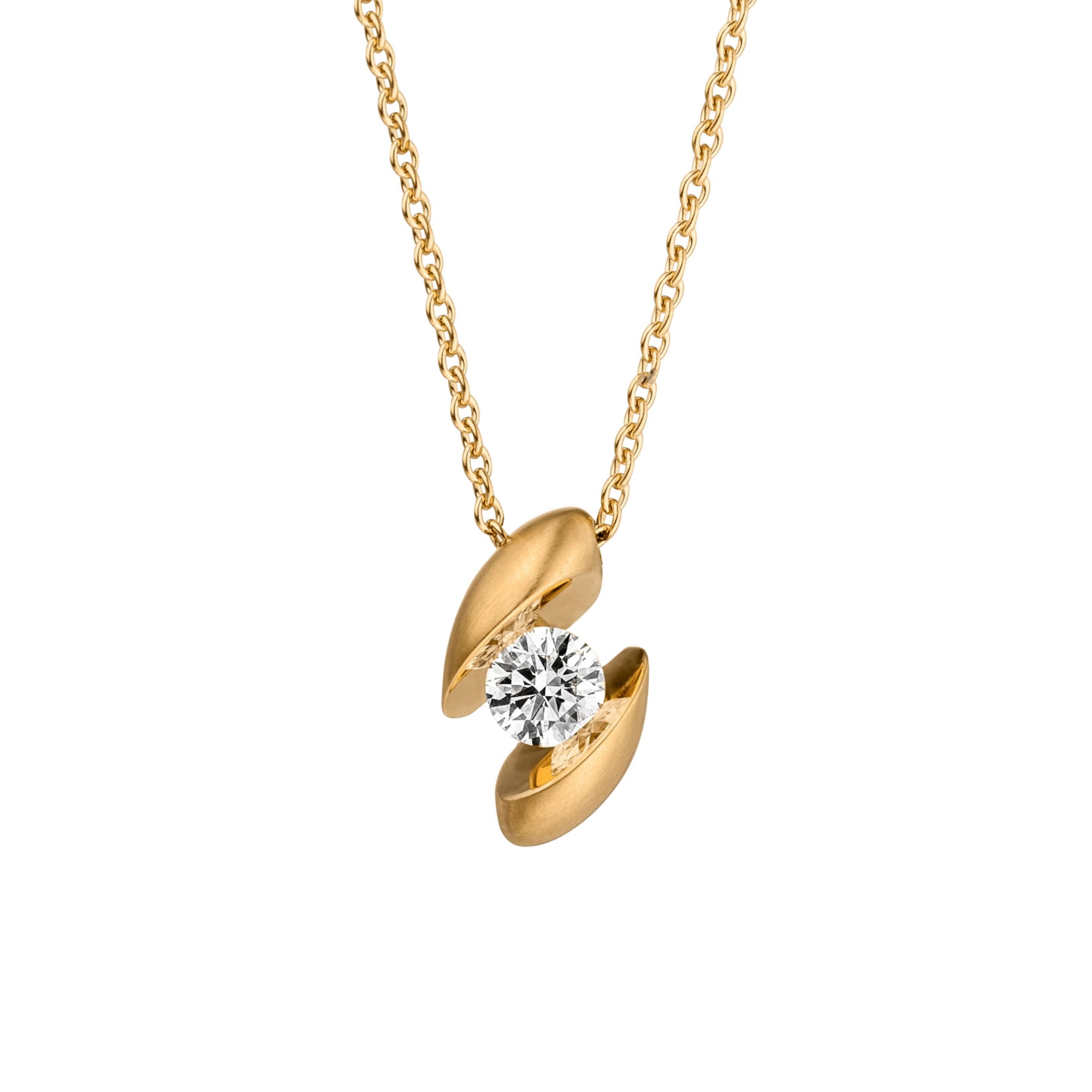 Schaffrath CALLA Collier - 114_CALLA_40_GW (GW) aus Gelbgold mit Diamant