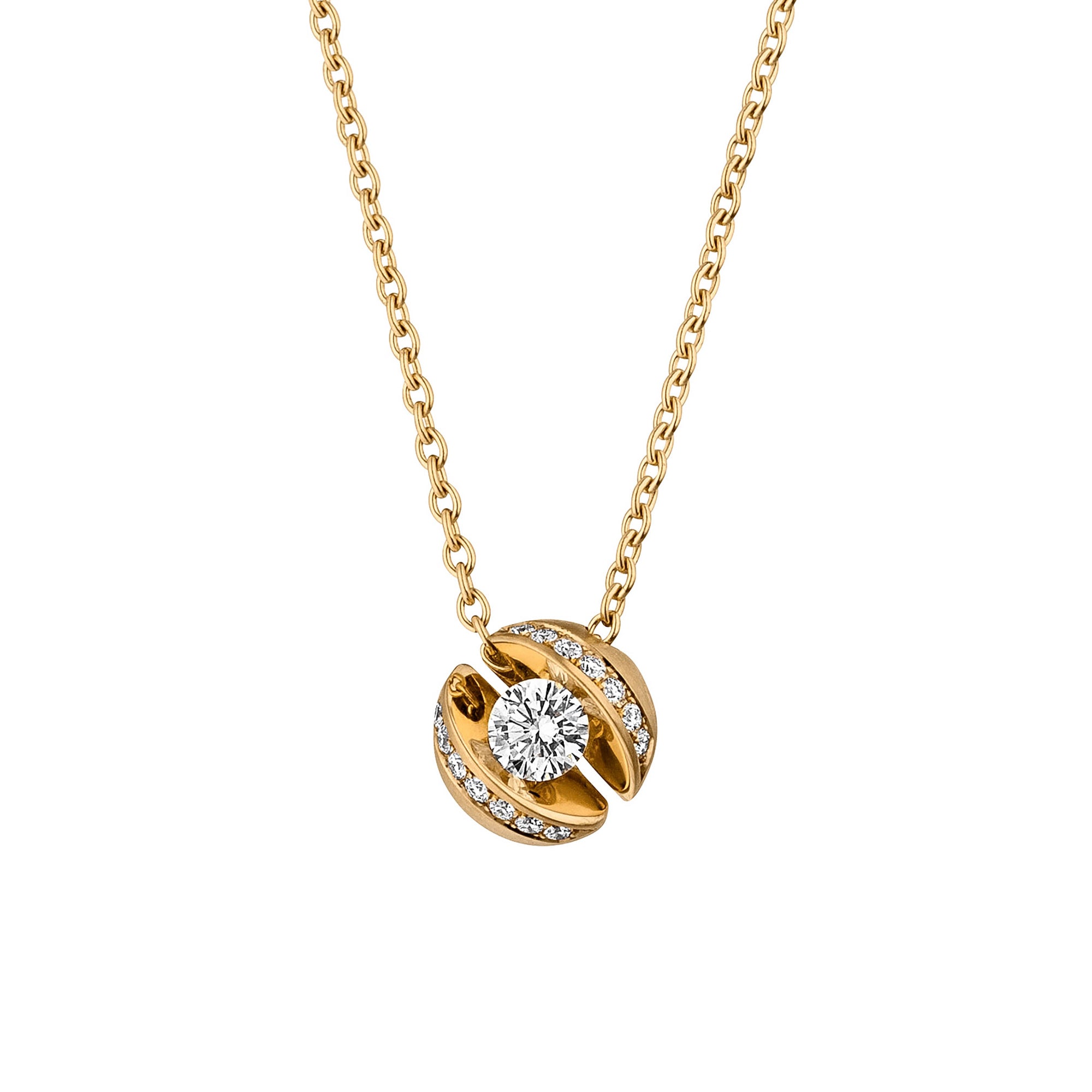 Schaffrath CALLA Collier - 114_CALLX_25_GW (GW) aus Gelbgold mit Diamant