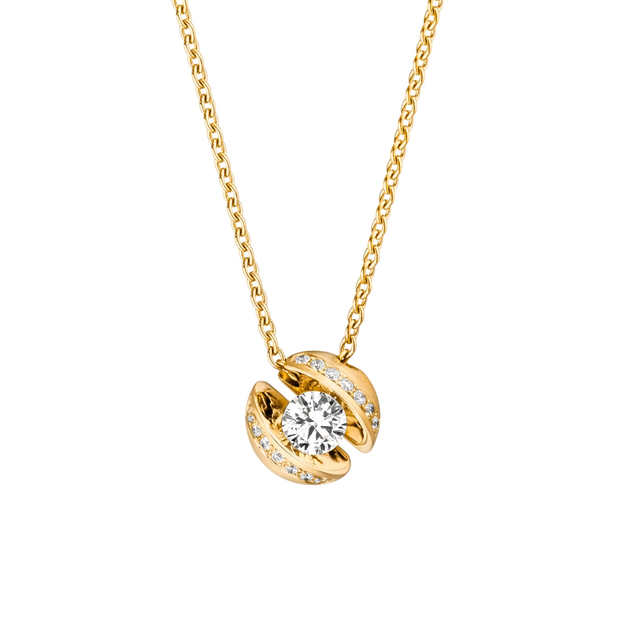 Schaffrath CALLA Collier - 114_CALLX_30_GW (GW) aus Gelbgold mit Diamant