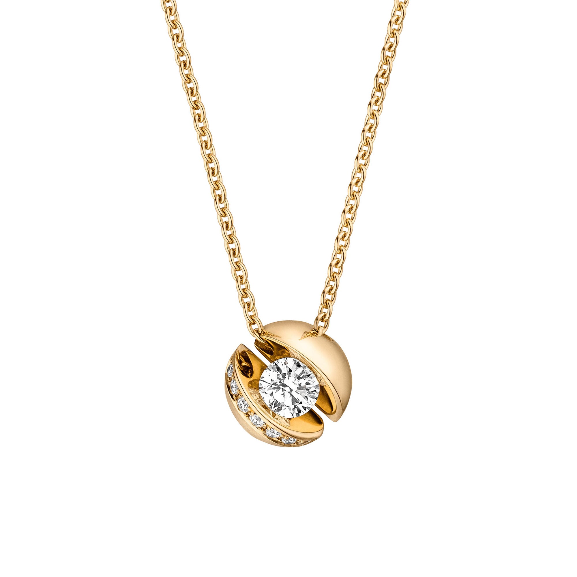 Schaffrath CALLA Collier - 114_CALLY_30_GW (GW) aus Gelbgold mit Diamant