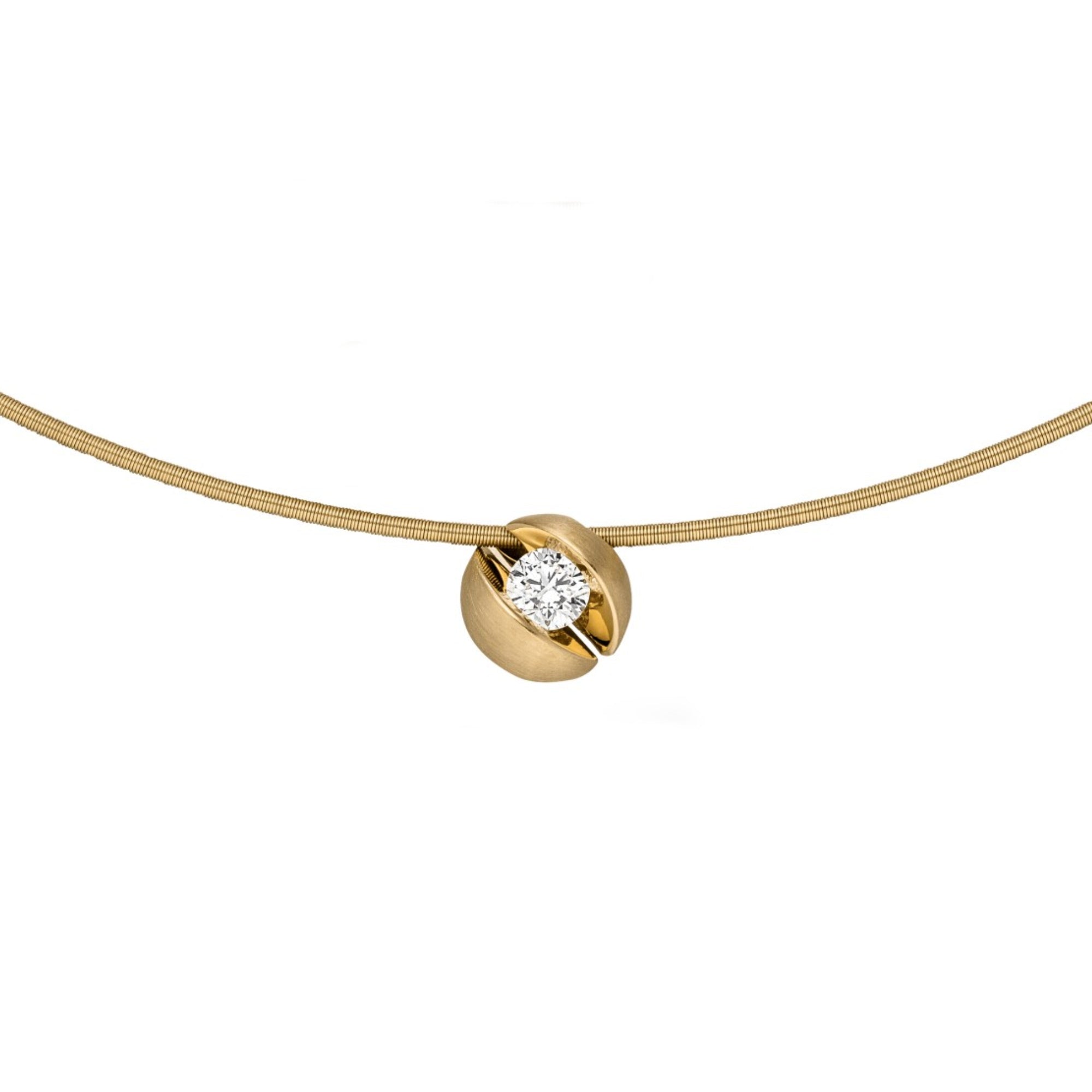 Schaffrath CALLA Collier - 114_CALN2_18_GW (GW) aus Gelbgold mit Diamant