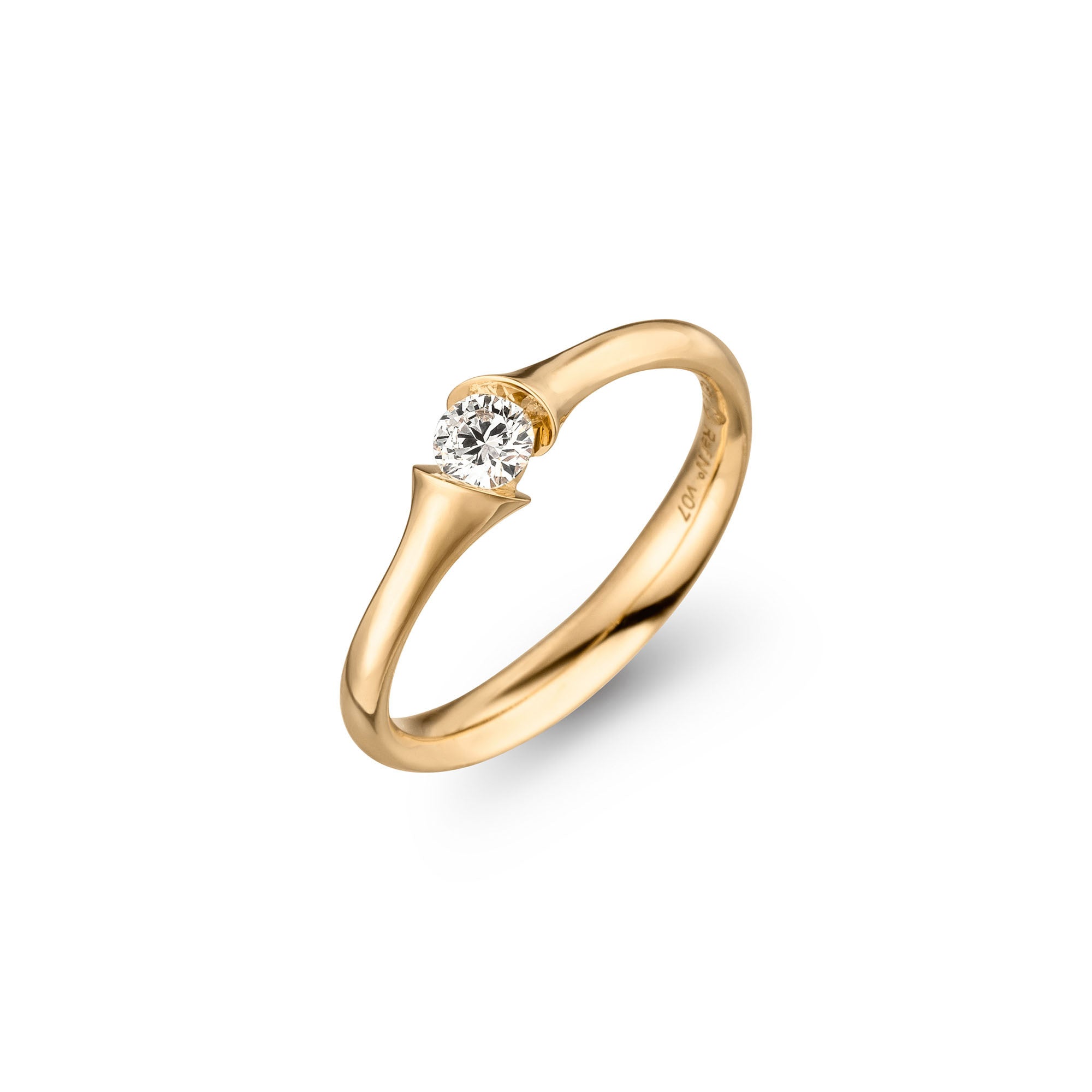 Schaffrath CALLA Diamantring - 118_CALSO_23_GW (GW) aus Gelbgold mit Diamant