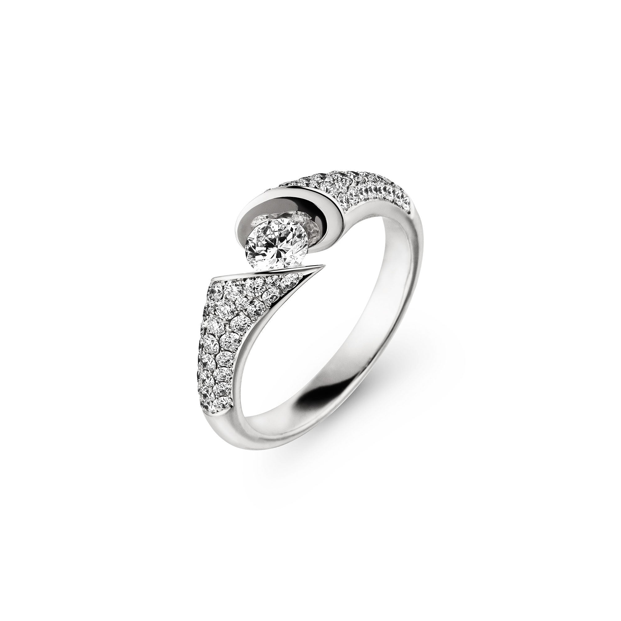 Schaffrath CALLA Diamantring - 218_CALLP_30_WW (WW) aus Weißgold mit Diamant