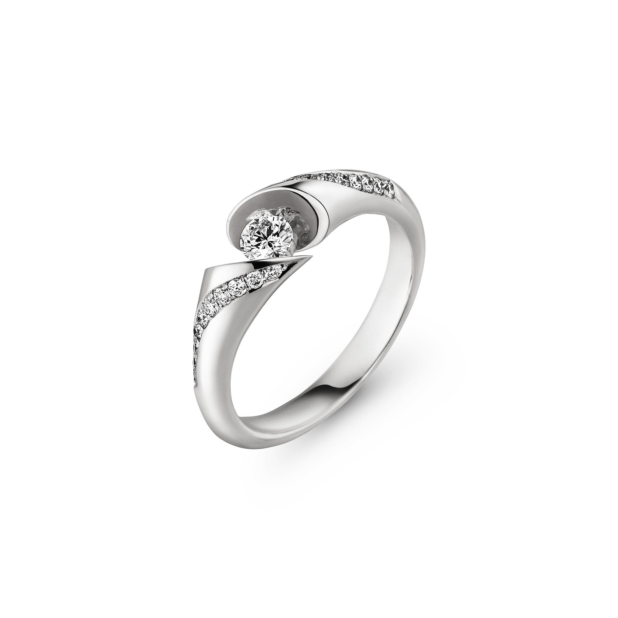 Schaffrath CALLA Diamantring - 218_CALLZ_18_WW (WW) aus Weißgold mit Diamant