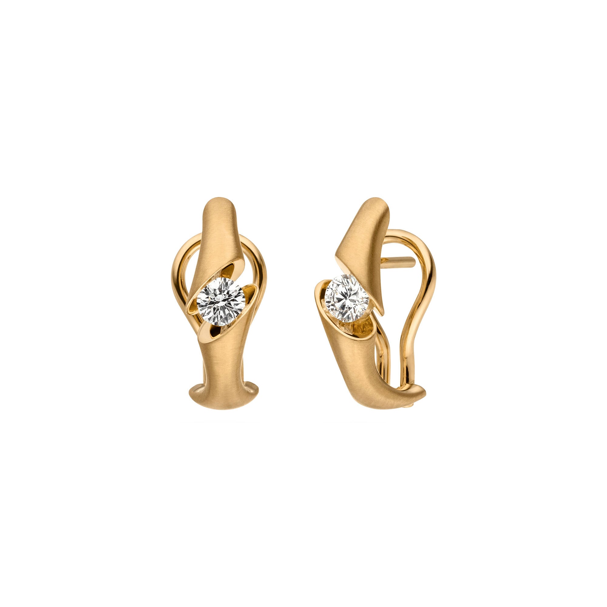 Schaffrath CALLA Ohrschmuck - 117_CALOC_50_GW (GW) aus Gelbgold mit Diamant